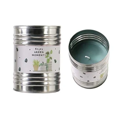 Imagen de BOTE METAL C/VELA H.9,5 CM