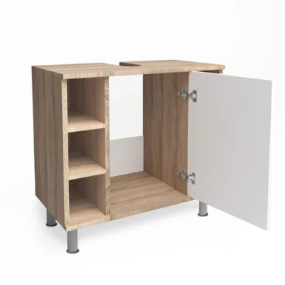 Imagen de Vicco Mueble bajo Lavabo Fynn, Sonoma/Blanco, 60 x 54 cm