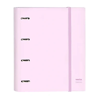 Imagen de Safta Carpeta 4 Anillas de 35 cm con 100 Hojas A4, Ideal para Niños Diferentes Edades, Cómoda y Versátil, Calidad Resistencia, 27x3.5x32 cm, Color Rosa