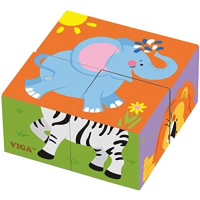 Imagen de Viga 50836 Animals Cubo de puzle, diseño Animales, Multicolor (50836)