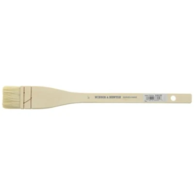 Imagen de Winsor &amp; Newton Cepillo de Mango Madera Plano Ancho Hake 1, Blanco