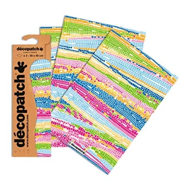 Imagen de Clairefontaine ES Décopatch Lote de 3 hojas iguales para pegar