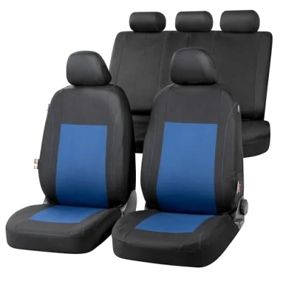 Imagen de Walser Car Seat Cover Sandray Complete Set, Universal Covers Blue Black, Polyester 13307