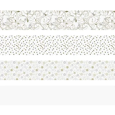 Imagen de Heyda 204875538 Juego de Tiras Plegables para Estrellas Fröbelsterne (1 x 30 cm y 1,5 45 cm), 4 diseños Surtidos en Dos tamaños Diferentes, Blanco