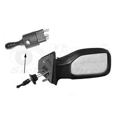 Imagen de espejo retrovisor Van Wezel 4009814 derecha completo, convexo, ajustable desde interior, Ajuste por cable, Plegable PEUGEOT: 106 II Hatchback