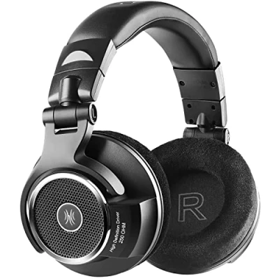 Imagen de OneOdio Monitor 80 Auriculares Profesionales de Estudio Abiertos 250 Ω, Cascos Hi Res con Cable Desmontable (3,5 mm / 6,35 mm), Audífonos para Mezclar Masterizar Editar, Almohadillas Terciopelo