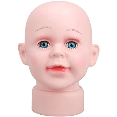 Imagen de Ausuky Maniquí de cabeza bebé con forma para sombreros, pelucas y gafas