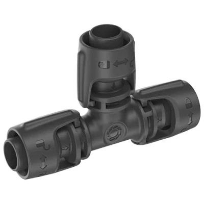 Imagen de Gardena sistema Micro Drip Pieza en T 13 mm (1/2 pulgadas): de conexión para tubo instalación mm, bifurcación forma T, riego automático, reutilizable (13201 20)
