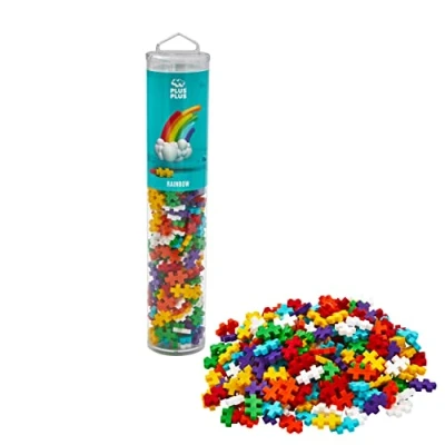 Imagen de PLUS 9604262 Juguete de construcción Ingenioso, Arco Iris, Tubo Bloques creativos, 240 Piezas, Multicolor, Mini