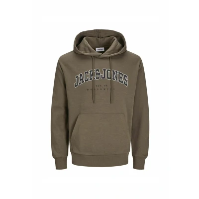 Imagen de JACK &amp; JONES Jjecaleb Varsity Sweat Hood Noos Sudadera con Capucha, Verde Oliva, S para Hombre
