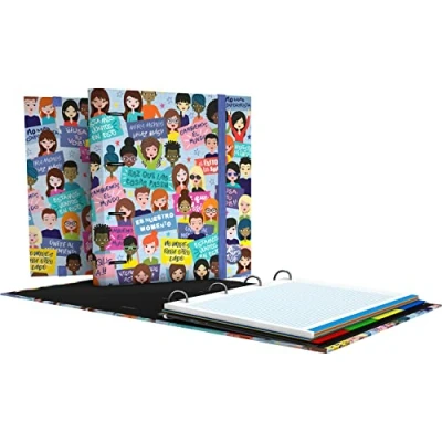 Imagen de Grafoplás 88102647. Carpeta A4 Anillas Troqueladas, Recambio Hojas Cuadricula 5x5, Separadores, Sobre Transparente, Lomo Curvo, Carpebook, Colección Revolution, Move On