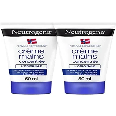 Imagen de Neutrogena Crema de Manos Concentrada La Original Fórmula Noruega (Pack 2 Tubos 50 ml) Hidratante para Muy Secas y Grietadas Alivio Inmediatamente e Hidratación 24 Horas