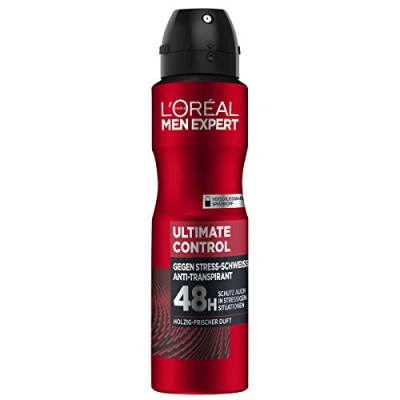 Imagen de Desodorante en spray L&#039;Oréal Men Expert Ultimate Control que protege contra el molesto sudor y entusiasma por su aroma masculino (6 x 150 ml)