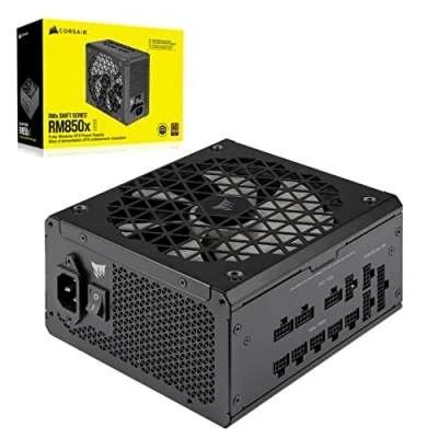 Imagen de Corsair RM850x SHIFT Fuente de Alimentación ATX Totalmente Modular Interfaz Lateral Compatible con 3.0 y PCIe 5.0 Modo Ventilador a Cero RPM Eficiencia 80 PLUS Gold