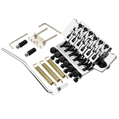 Imagen de Musiclily Pro BL001 54mm Puente Trémolo Vibrato Doble Bloqueo con Bloque de Latón 34mm para Guitarra Eléctrica Estilo FR, Cromado