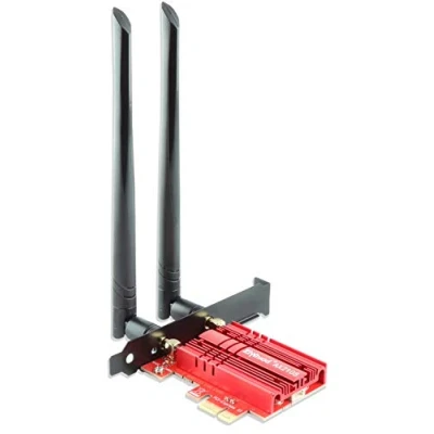 Imagen de WiFi 6E Tarjeta Intel AX210 PCIe Bluetooth5.2 hasta 5400Mbps Tri Bands(6GHz/5GHz/2.4GHz) OFDMA,MU MIMO,Heat Sink para Windows 11/10(64Bit)