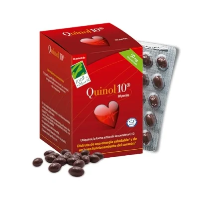 Imagen de Quinol10 Coenzima Q10 Ubiquinol 90 perlas de 50 mg Contribuye al Funcionamiento Normal del Corazón Vitaminas B1, C y Zinc Ayuda a Disminuir el Cansancio Alta Asimilación 100% Natural