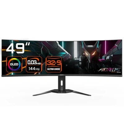 Imagen de Gigabyte AORUS Monitor de Juegos Curvo CO49DQ OLED 5120x1440 (DQHD), 1800R, 144Hz, 0.03ms, KVM, FreeSync Premium Pro, HDMI 2.1
