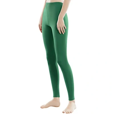 Imagen de Libella Mujer Leggins Largos Deportivas Multicolor con Cintura de Altura Ajustado Hecho algodón 4108 Verde L