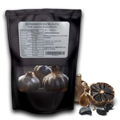 Imagen de El ajo negro Kajal mejora las creaciones culinarias con la riqueza dulce y salada perfecta para platos gourmet marinados e infusiones de sabor único 2 encajes.