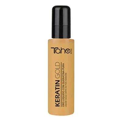 Imagen de Tahe Keratin Gold Sérum Capilar con Queratina, Células Madre Vegetales Activas y Aceite de Argán (100 ml (Paquete 1))