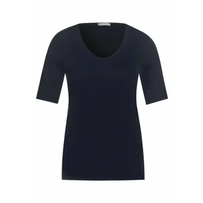 Imagen de Street One Palmira, Camiseta Básica de Manga Corta para Mujer, Deep Blue, 46
