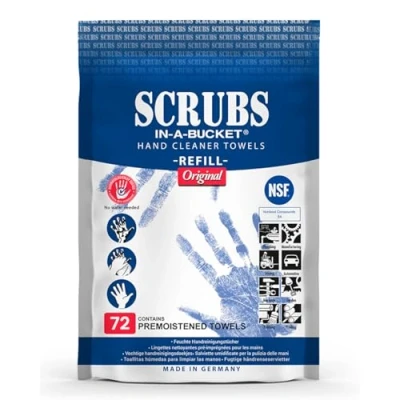 Imagen de Recarga de Scrubs Paquete recambio con 72 Toallitas para in a bucket limpieza aprobación NFS
