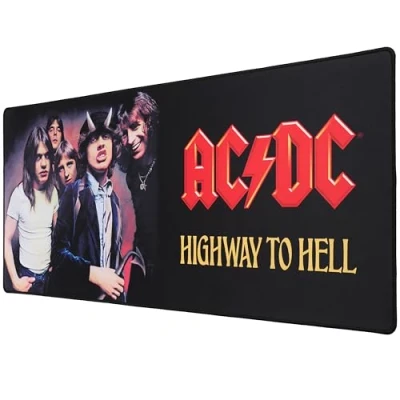 Imagen de Subsonic, Alfombrilla de ratón XXL AC/DC AC/DC, 90 mm x 40 mm, escritorio gaming con licencia oficial