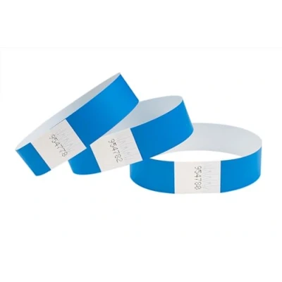 Imagen de CINTAPUNTO 500 pulseras de entrada tipo tyvek, identificación, festivales, neón, para eventos, seguridad, fiestas, irrompibles, 16 colores (Neon Blue)