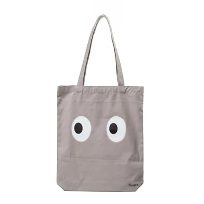 Imagen de Fisura tote bag “ojos gris. Bolsa de algodón 100%. original. Bolas compra algodón. Bolso totebag 43 centímetros x 37