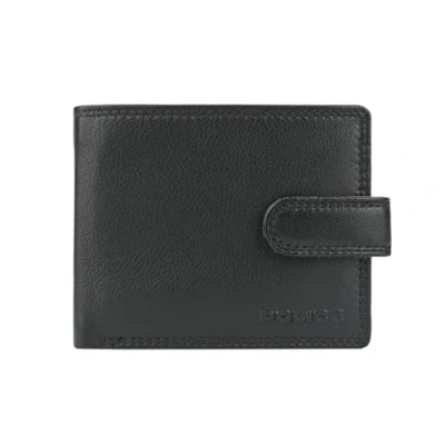 Imagen de Police Cartera de piel auténtica para hombre Con caja regalo, Negro 82 Botón Sin Monedero