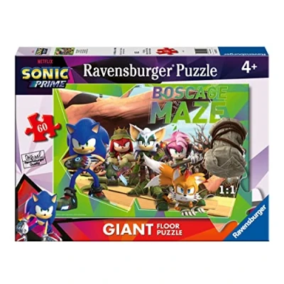 Imagen de Ravensburger Puzzle Sonic, Colección 60 Giant Suelo, Piezas, para Niños, Edad Recomendada 4+ Años