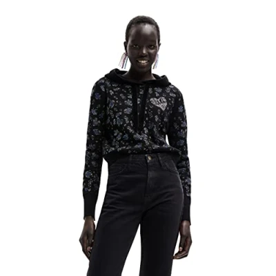 Imagen de Desigual Jers_bonvent 2000 Black Sudadera, Negro, M para Mujer