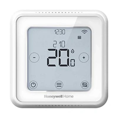 Imagen de Honeywell Home T6 Termostato inteligente cableado con WiFi y aplicación móvil, ahorra energía dinero, compatible Apple HomeKit, Google Home, Amazon Alexa e IFTTT, blanco (1 pieza)