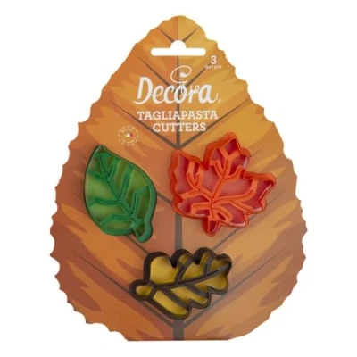 Imagen de DECORA 0255165 Set of 3 Plastic Autumn Leaf Cutter