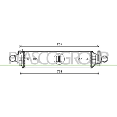Imagen de PRASCO ME328N002 Intercooler Con acoplamientos rápidos MERCEDES BENZ: Clase B, GLA, CLA Coupé