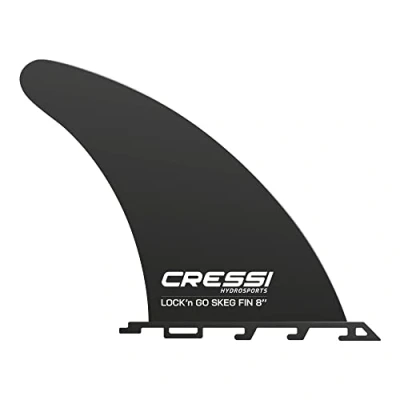 Imagen de Cressi Lock pulgadasN Go Skeg Fin 8 pulgadas Aleta de deriva rígida extraíble, Unisex adulto, Negro, 20 cm