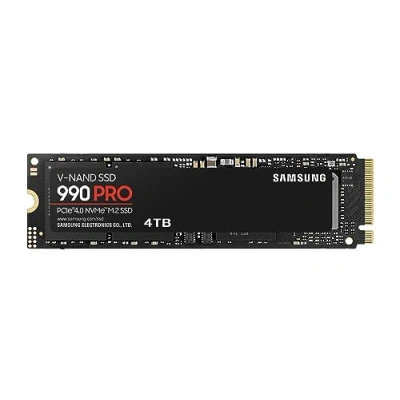 Imagen de Disco duro SSD interno 4 TB Samsung, MZ V9P4T0B 990 PRO, 4TB, PCI Express 4.0, Negro