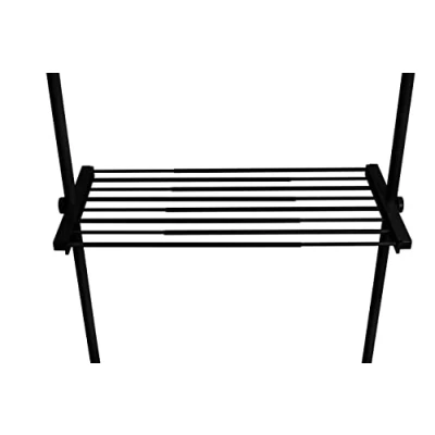 Imagen de Wenko Base estantería Herkules, Accesorio Extensible para el Sistema telescópico Ajustable Herkules de Acero Resistente, Incluye Soportes plástico, (An. x Al. P): 73 120 4 42,5 cm, Negro