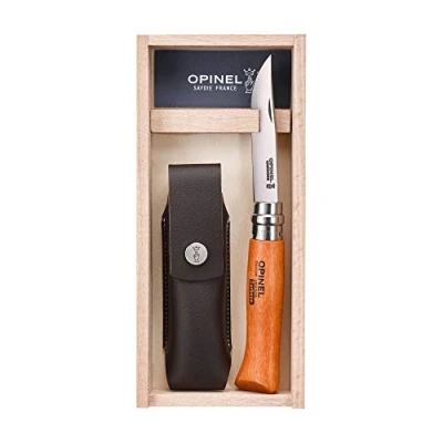 Imagen de Opinel O000815 Estuche N08 Carbono + Vaina Alpina Deporte, Multicolour
