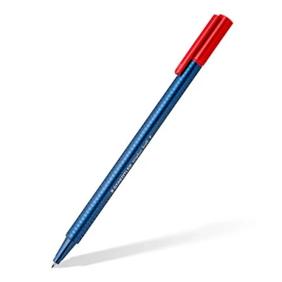 Imagen de Staedtler Triplus Ball 437 F 2, Bolígrafos con punta de metal, Rojo, un paquete 10 piezas