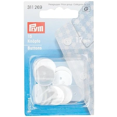 Imagen de Prym Buttons, Clear, 26&#039;&#039; 17 mm