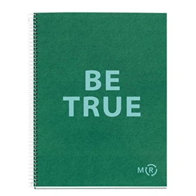 Imagen de Miquelrius Cuaderno A4 Be Eco, 80 Hojas 90 g/m², Puntos Dots, 1 Franja de Color, 4 Taladros, Cubierta Reciclada, Verde Esmeralda