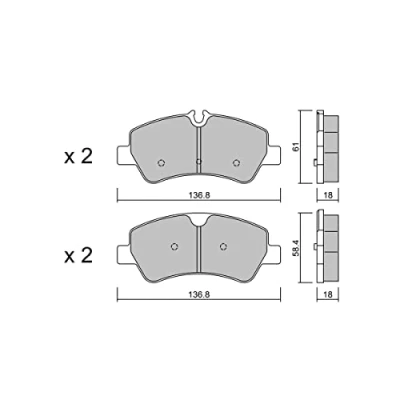 Imagen de METELLI 22 0991 0 Juego de pastillas freno preparado para indicador desgaste FORD: Tourneo Custom V362 Bus, Transit Mk7 Furgoneta
