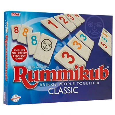 Imagen de IDEAL , Rummikub Classic game: Brings people together Family Strategy Games For 2 4 Players Ages 7+