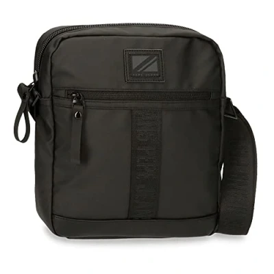 Imagen de Pepe Jeans Hoxton Bandolera Porta Tablet Negro 23x27x7 cms Poliéster y PU