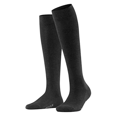 Imagen de FALKE Family W KH algodón sostenible largo unicolor 1 par, Calcetines largos Mujer, Gris (Anthracite Melange 3089) nuevo ecológico, 39 42