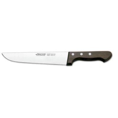 Imagen de Arcos Cuchillo Carnicero con Hoja Acero Inoxidable Nitrum 200 mm. Cocina Profesional Cortar Carne, Pescado y Verduras. Mango ergonómico polioximetileno. Serie 2900. Color marrón.