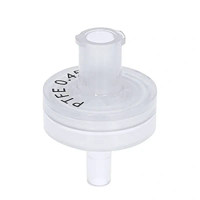Imagen de Filtro de jeringa, ABLUO, 13mm, Membrana PTFE, 0.45µm, alojamiento PP, 10/pc