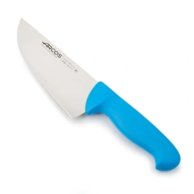 Imagen de Arcos Serie 2900 Cuchillo Carnicero Ancho Hoja de Acero Inoxidable Nitrum 170 mm Mango inyectado en Polipropileno Color Azul